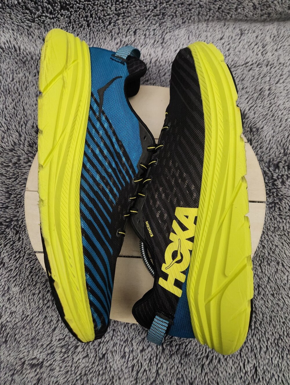 Hoka One One Mens Rincon Black Citrus Running Shoes Size 12.5 - Picture 5 of 8
